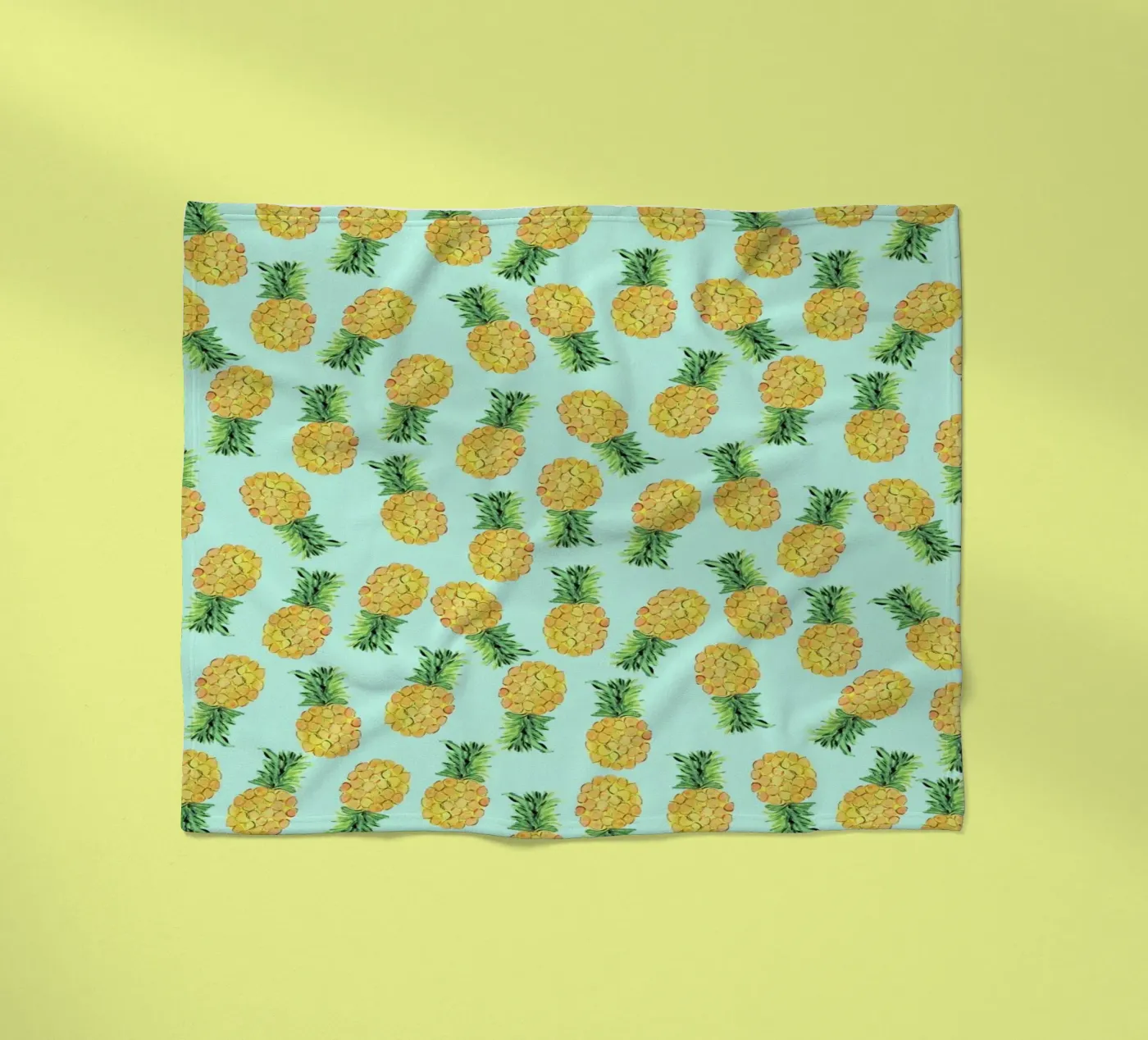 Pineapples fleece blanket by Amy Sia