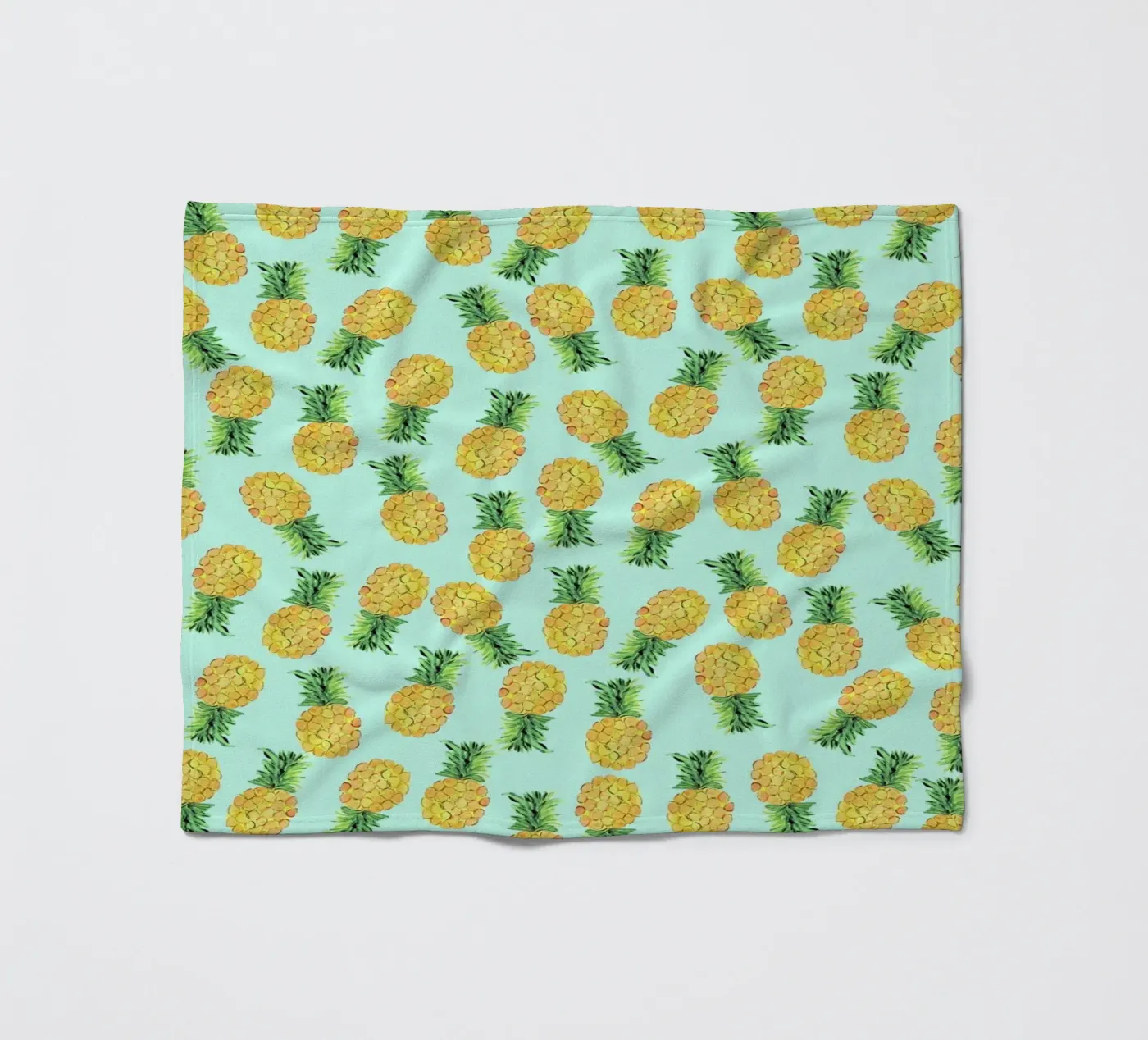 Pineapples fleece blanket by Amy Sia