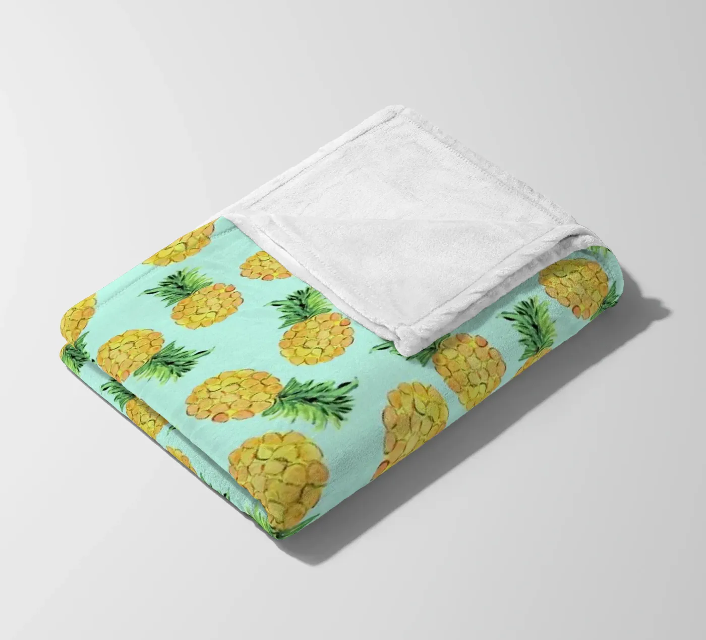 Pineapples fleece blanket by Amy Sia