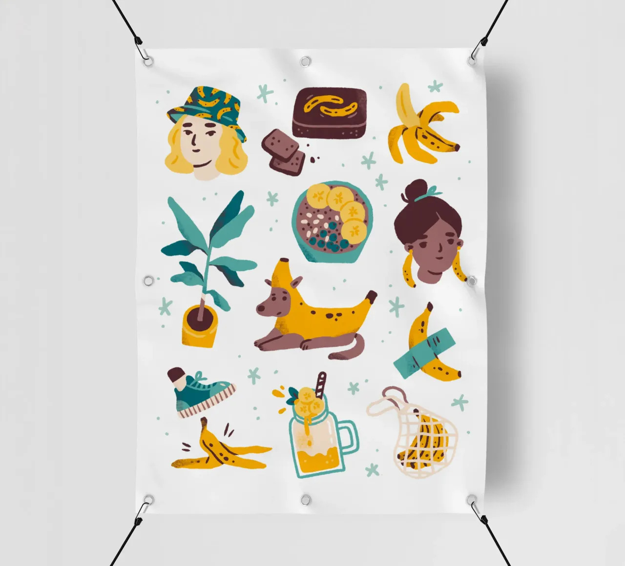 All Things Banana telo in pvc da sashakolesnik