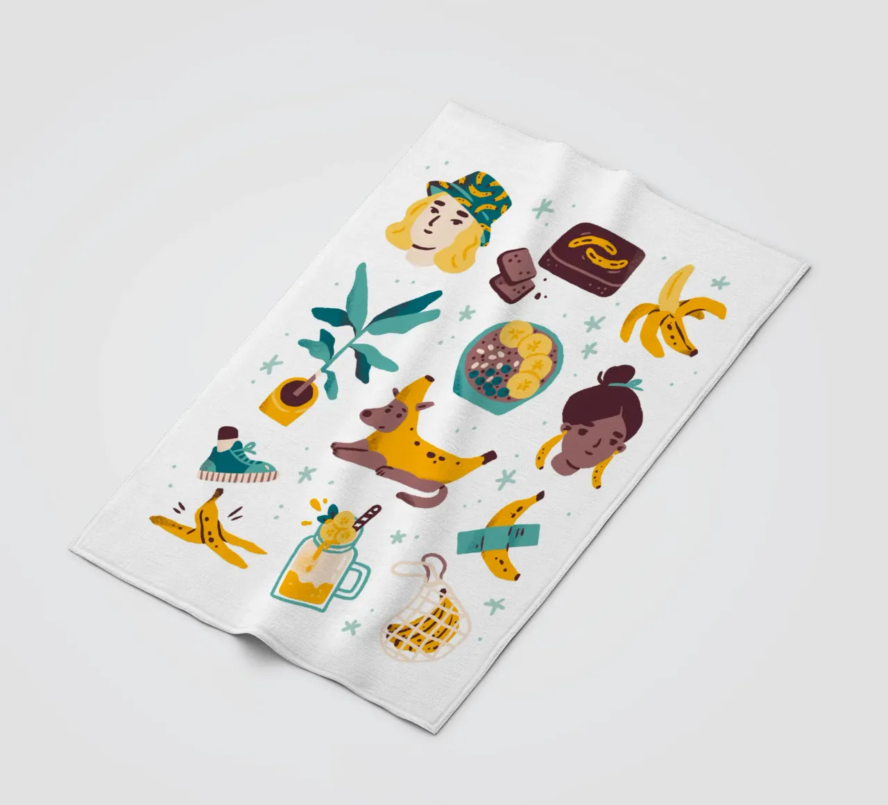 All Things Banana coperta in pile da sashakolesnik