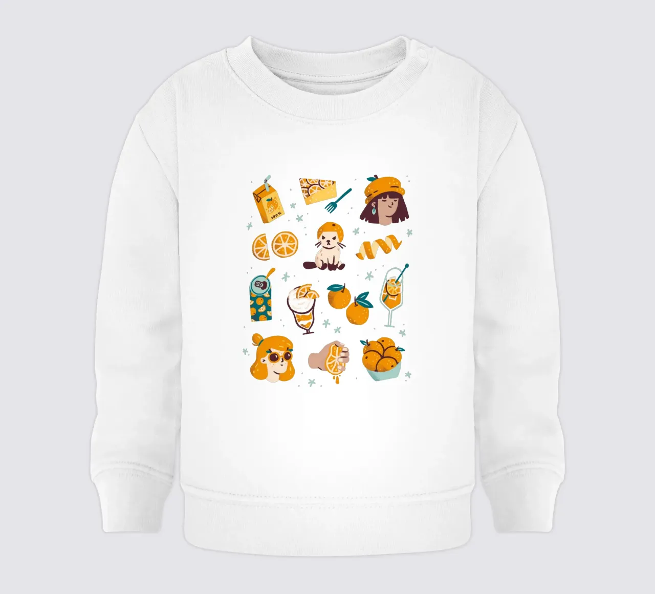 All Things Orange felpa neonato da sashakolesnik