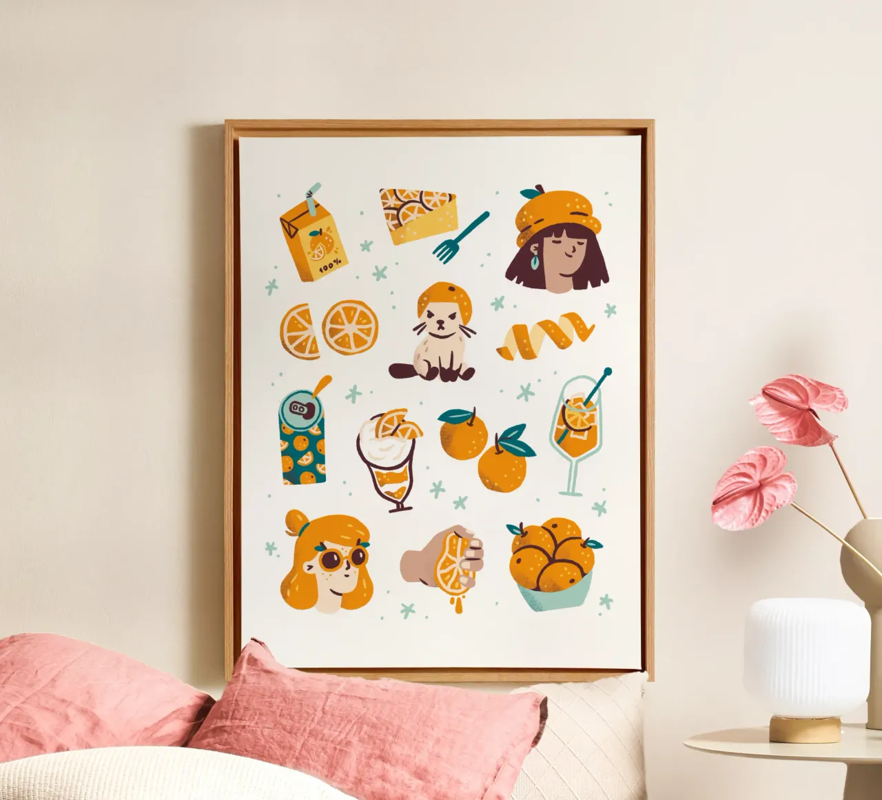 All Things Orange canvas by sashakolesnik