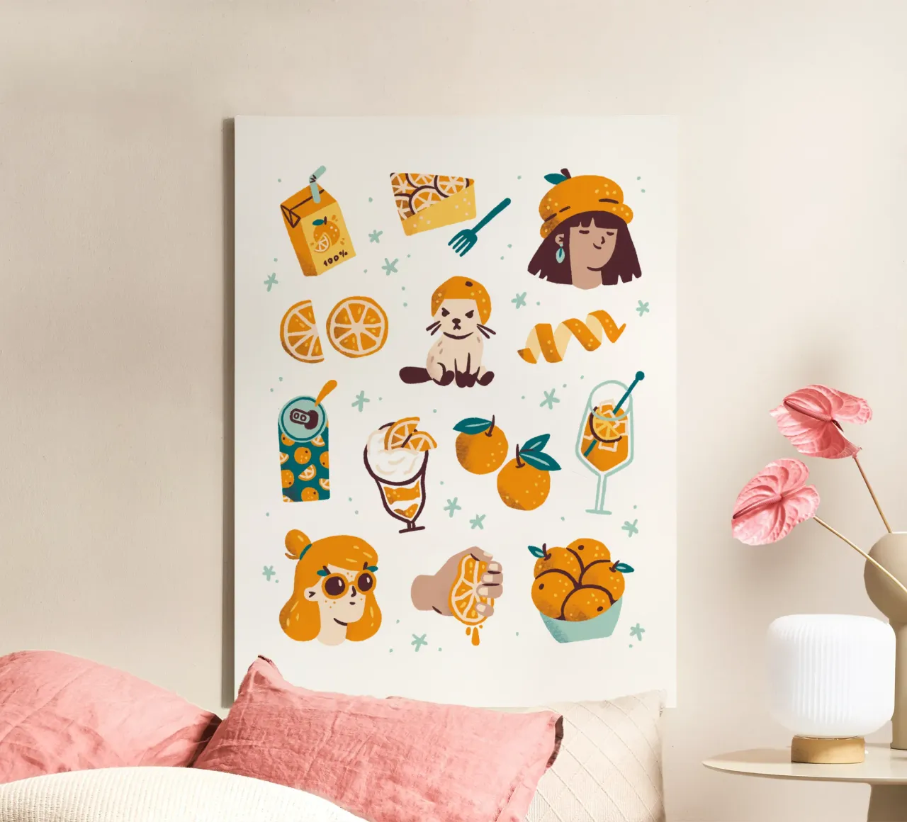 All Things Orange canvas by sashakolesnik