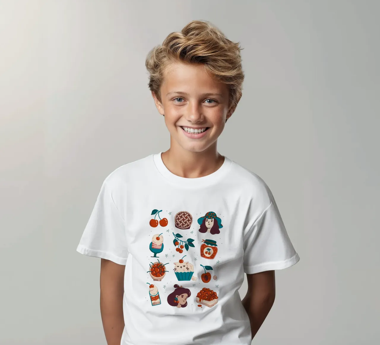 All Things Cherry kids t-shirt by sashakolesnik
