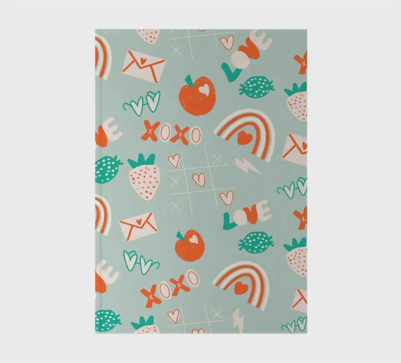 Retro Valentine Whimsy Aqua notebook by susanacosta