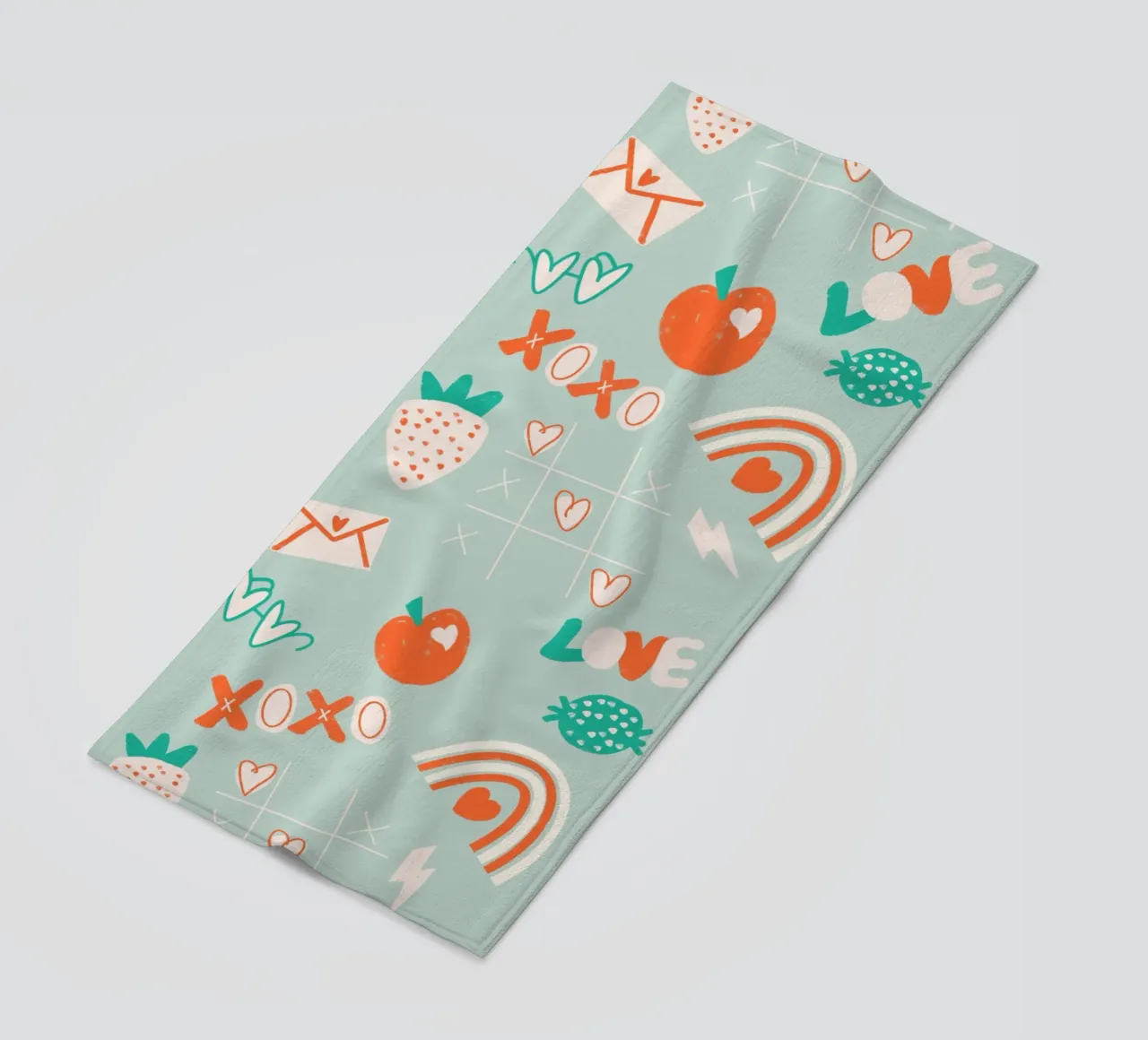 Retro Valentine Whimsy Aqua telo mare da susanacosta