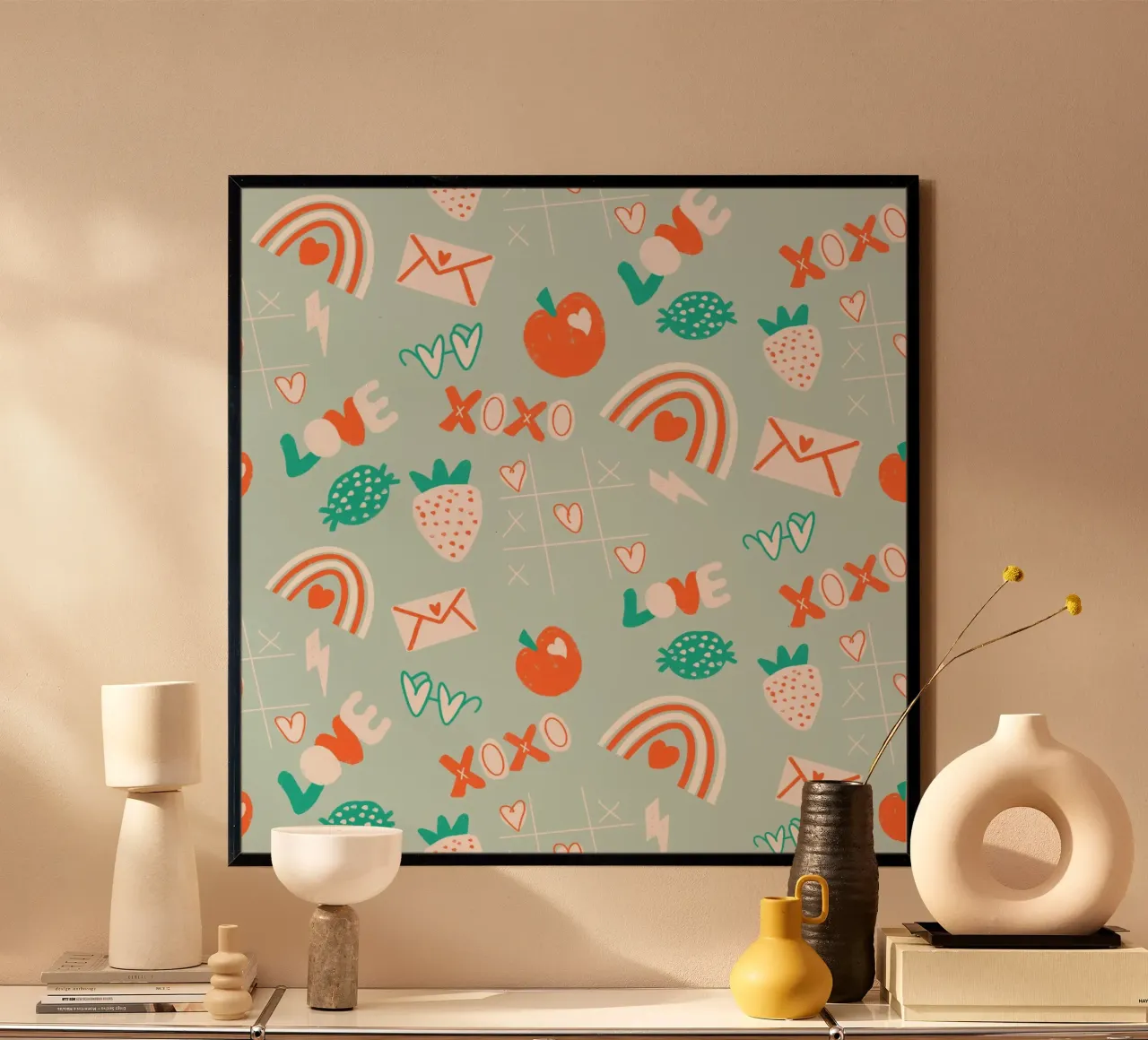 Retro Valentine Whimsy Aqua carta hahnemühle da susanacosta
