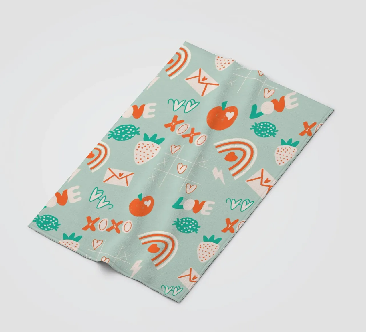Retro Valentine Whimsy Aqua coperta in pile da susanacosta