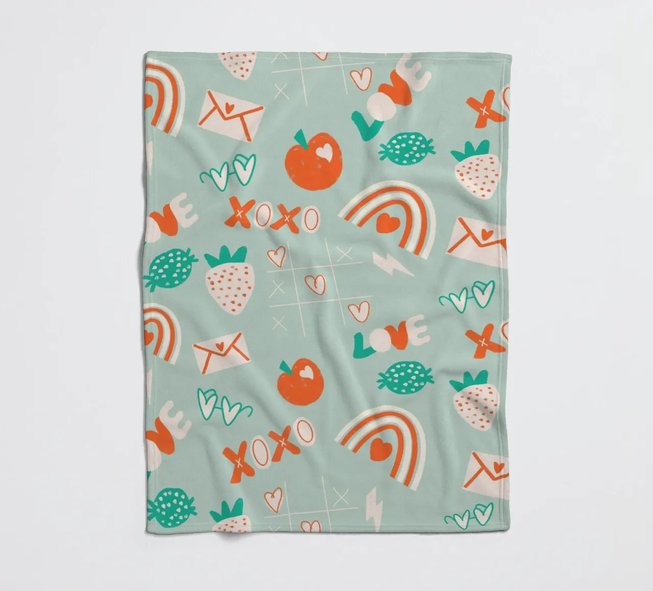 Retro Valentine Whimsy Aqua coperta in pile da susanacosta