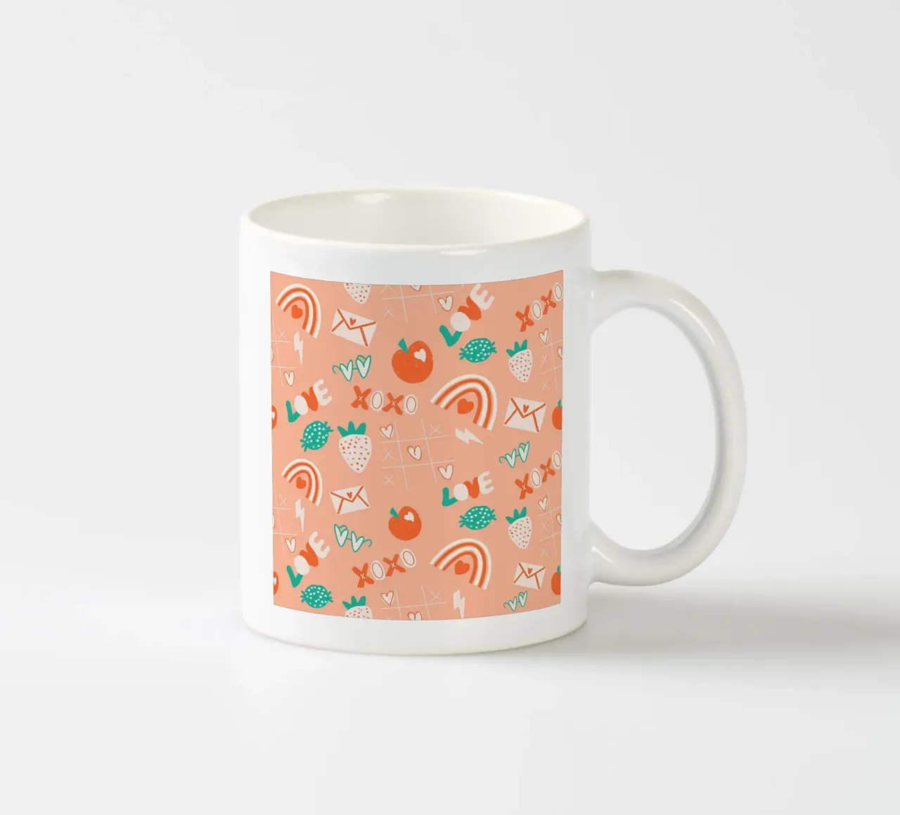 Salmone retrò di San Valentino tazza in ceramica da susanacosta