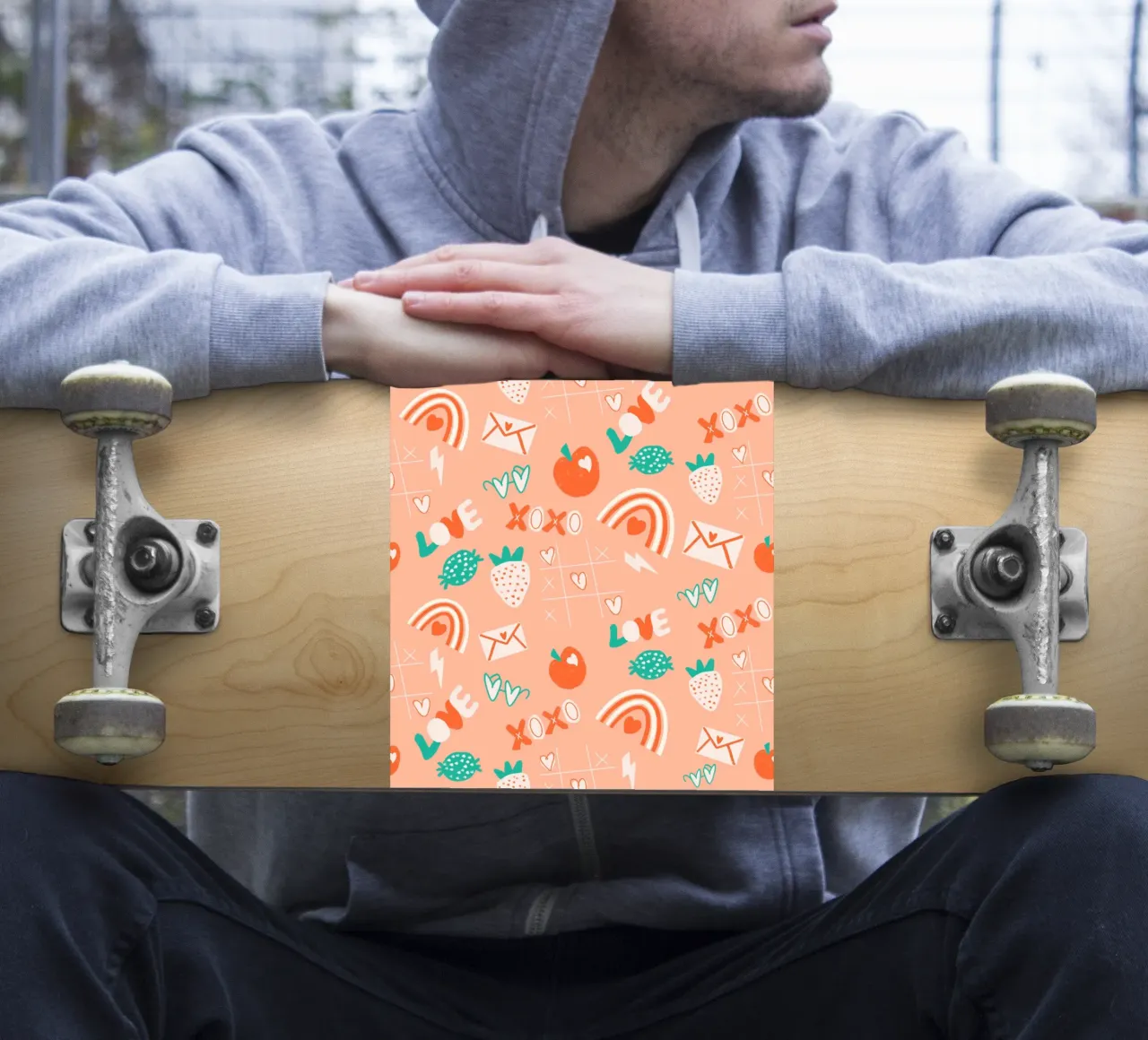 Retro-Valentine Laune Lachs Sticker von susanacosta