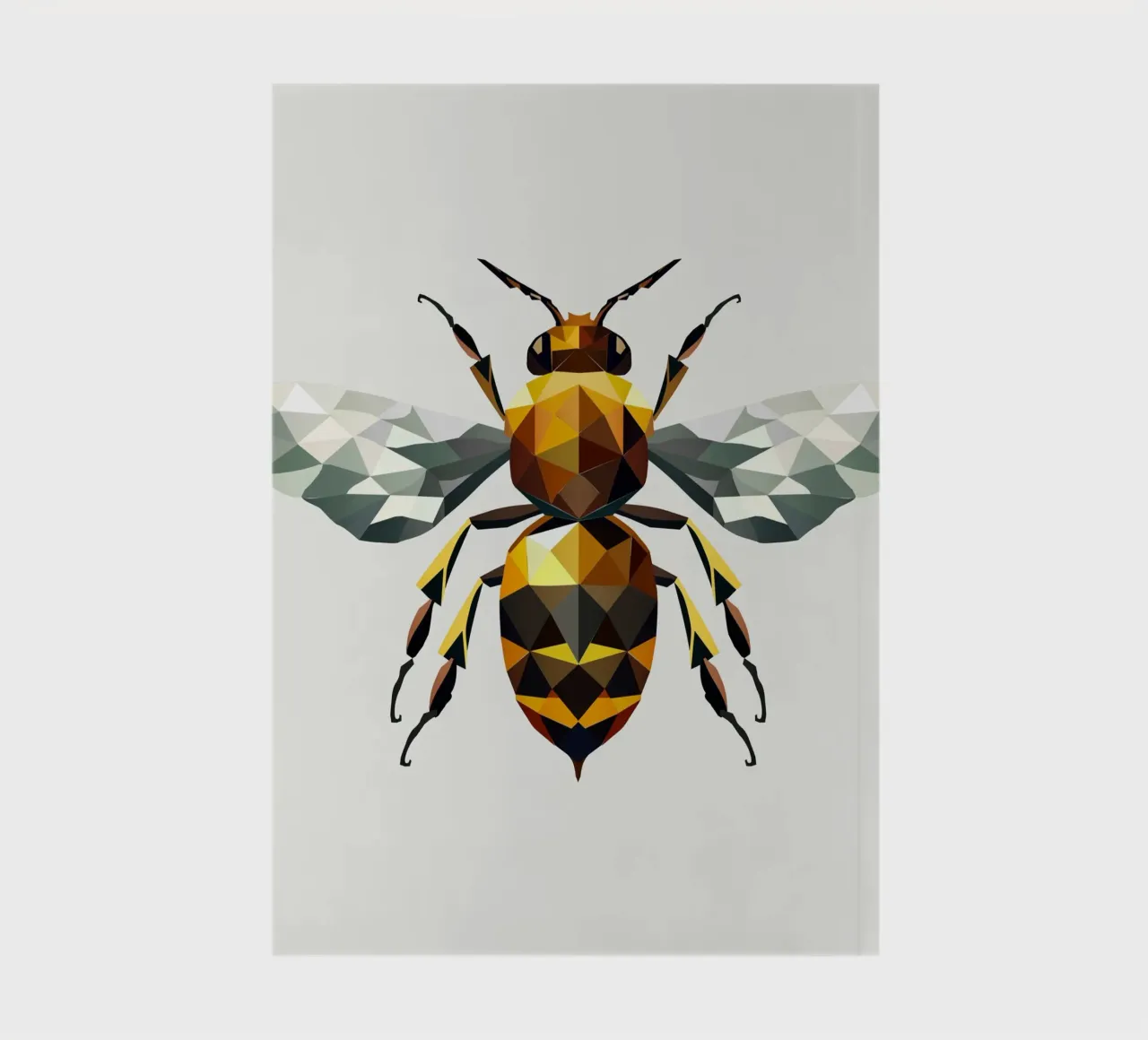 Polygonal bee - a symbol of diligence and elegance notebook by namosh