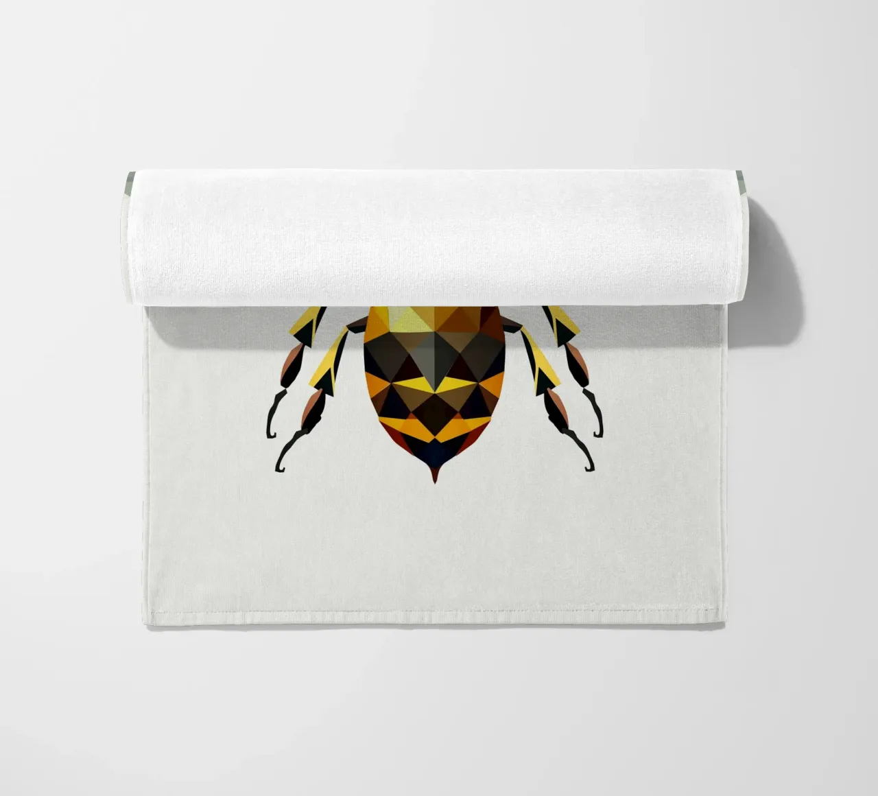 Polygonal bee - a symbol of diligence and elegance beach towel by namosh