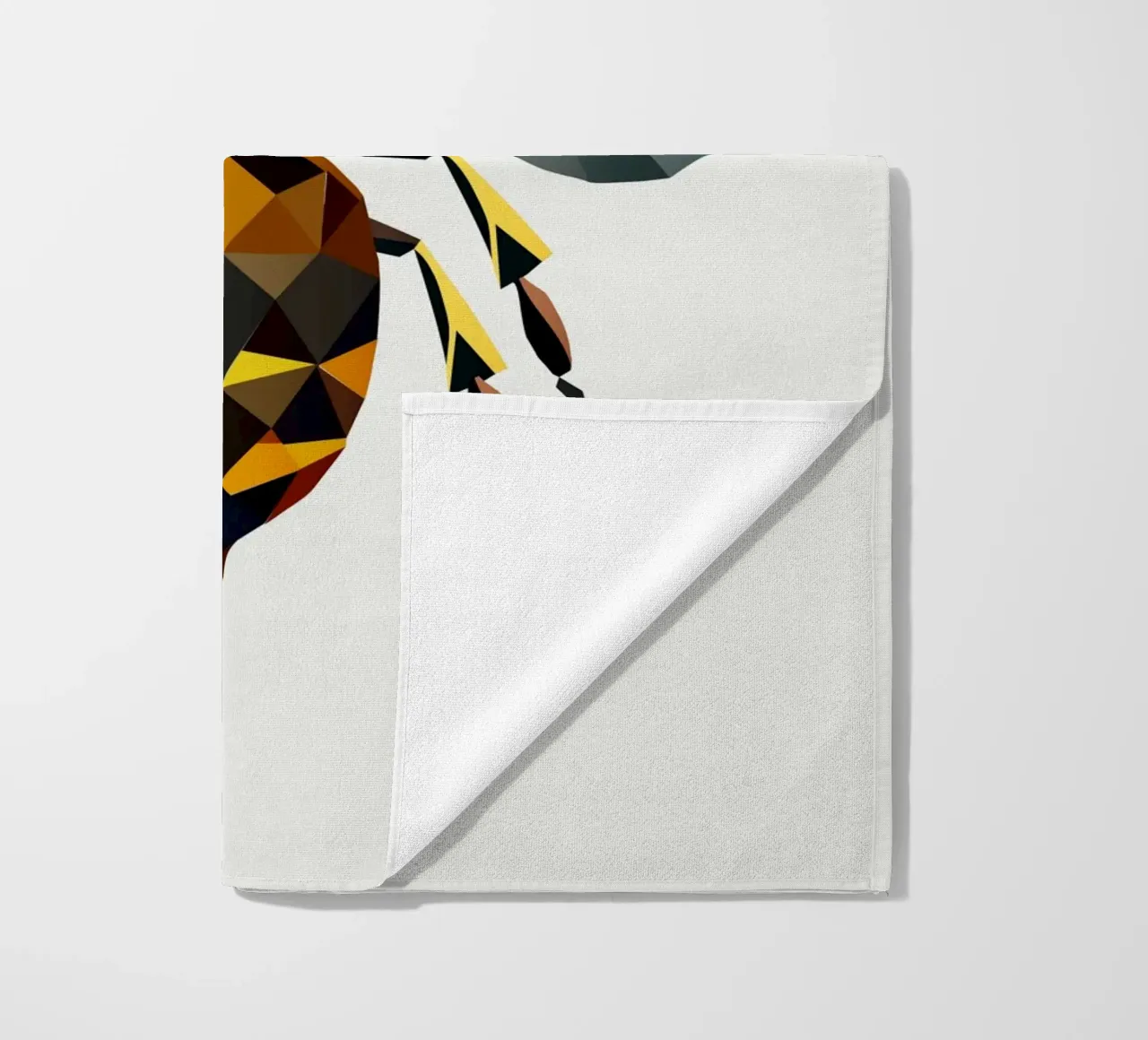 Polygonal bee - a symbol of diligence and elegance beach towel by namosh