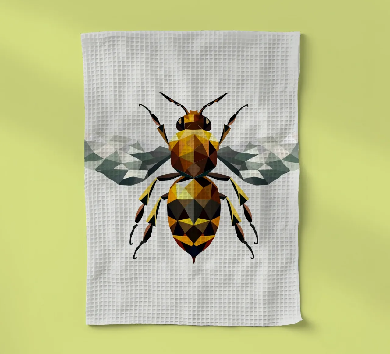 Polygonal bee - a symbol of diligence and elegance tea towel by namosh