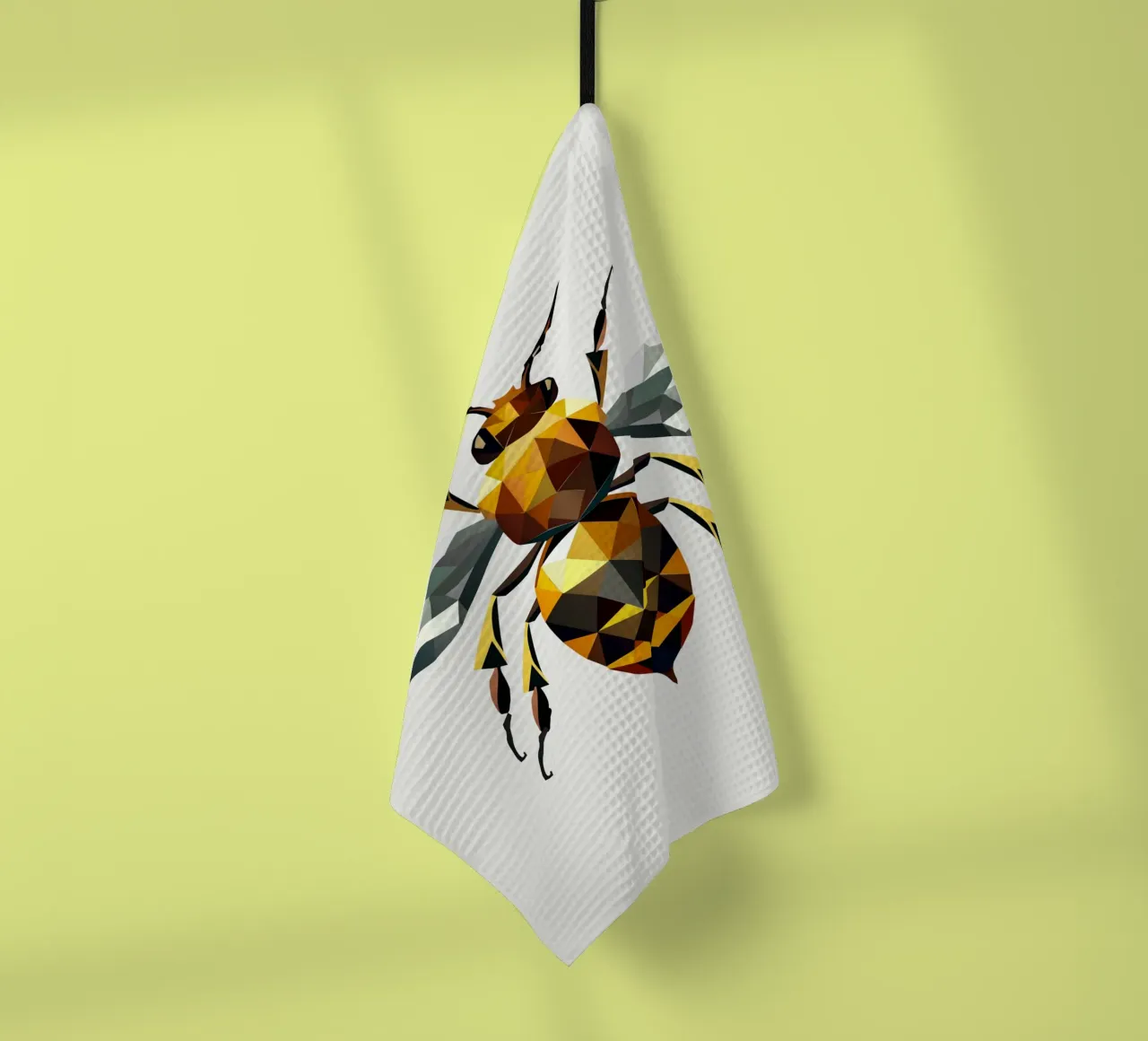 Polygonal bee - a symbol of diligence and elegance tea towel by namosh