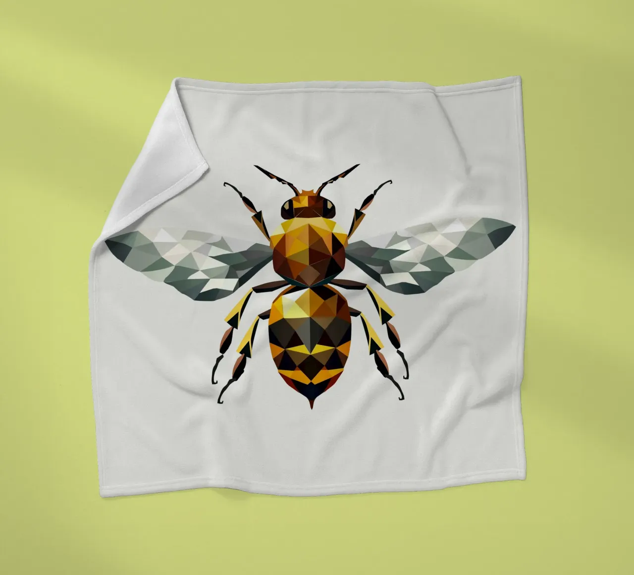 Polygonal bee - a symbol of diligence and elegance fleece blanket by namosh