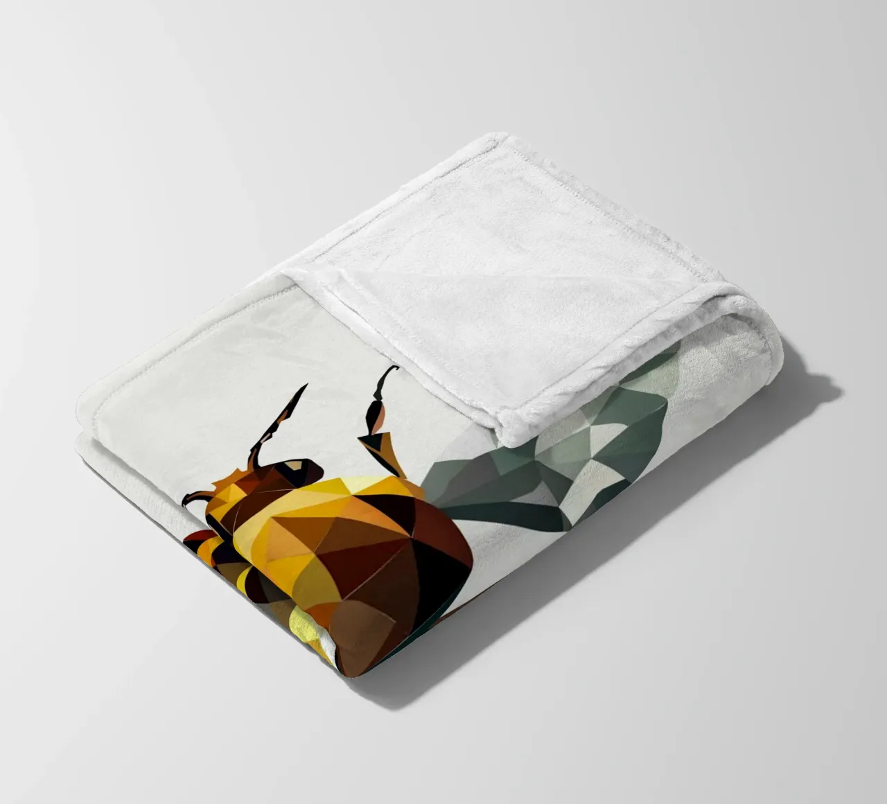 Polygonal bee - a symbol of diligence and elegance fleece blanket by namosh
