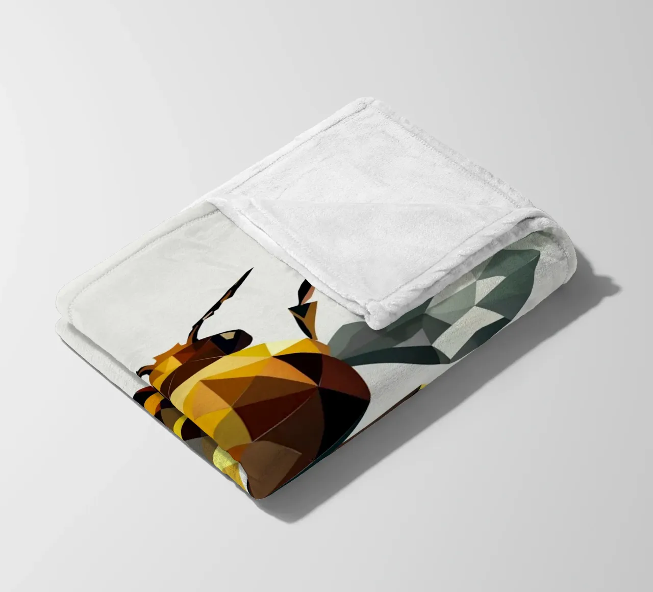Polygonal bee - a symbol of diligence and elegance fleece blanket by namosh