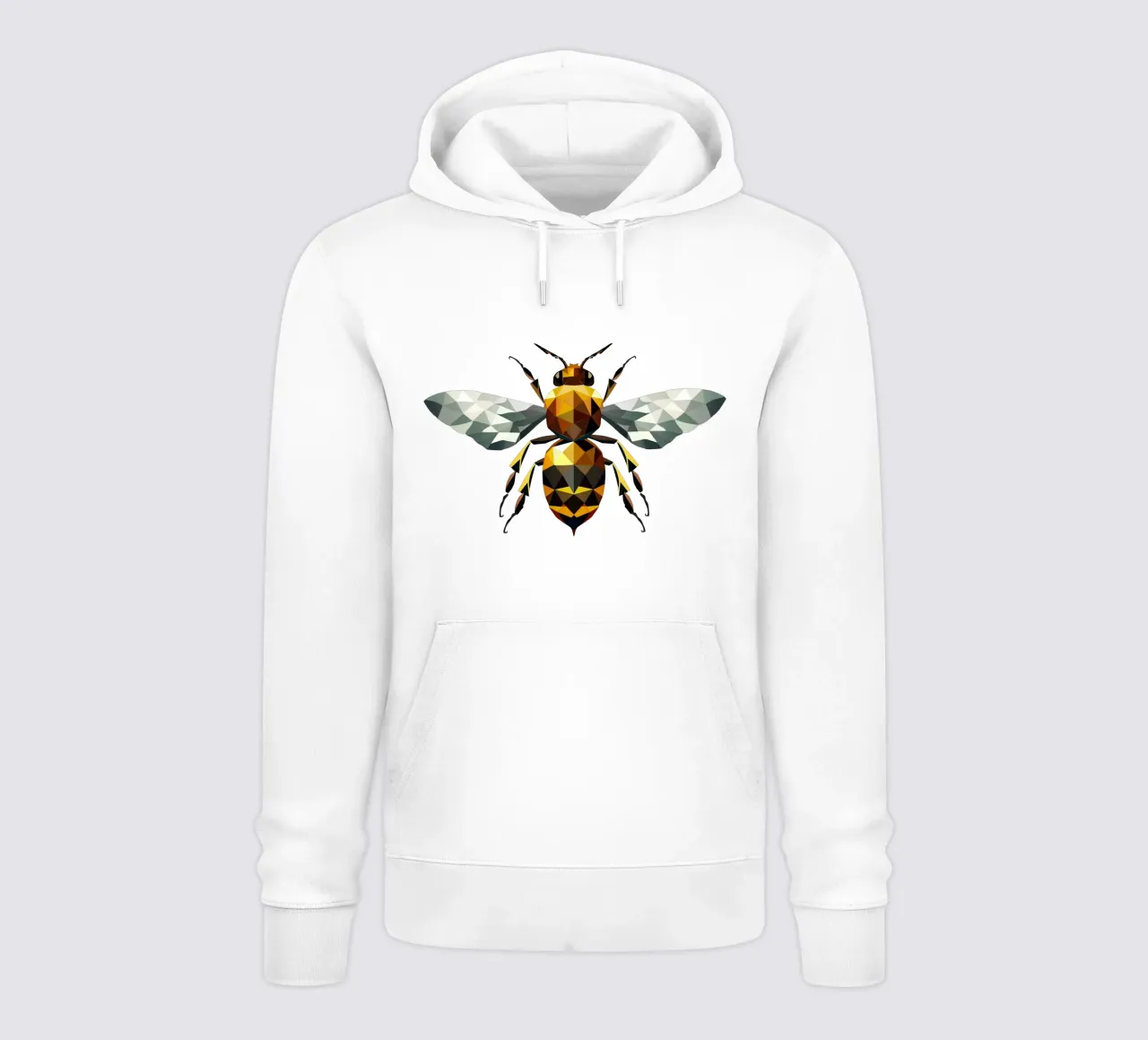 Polygonal bee - a symbol of diligence and elegance hoodie by namosh