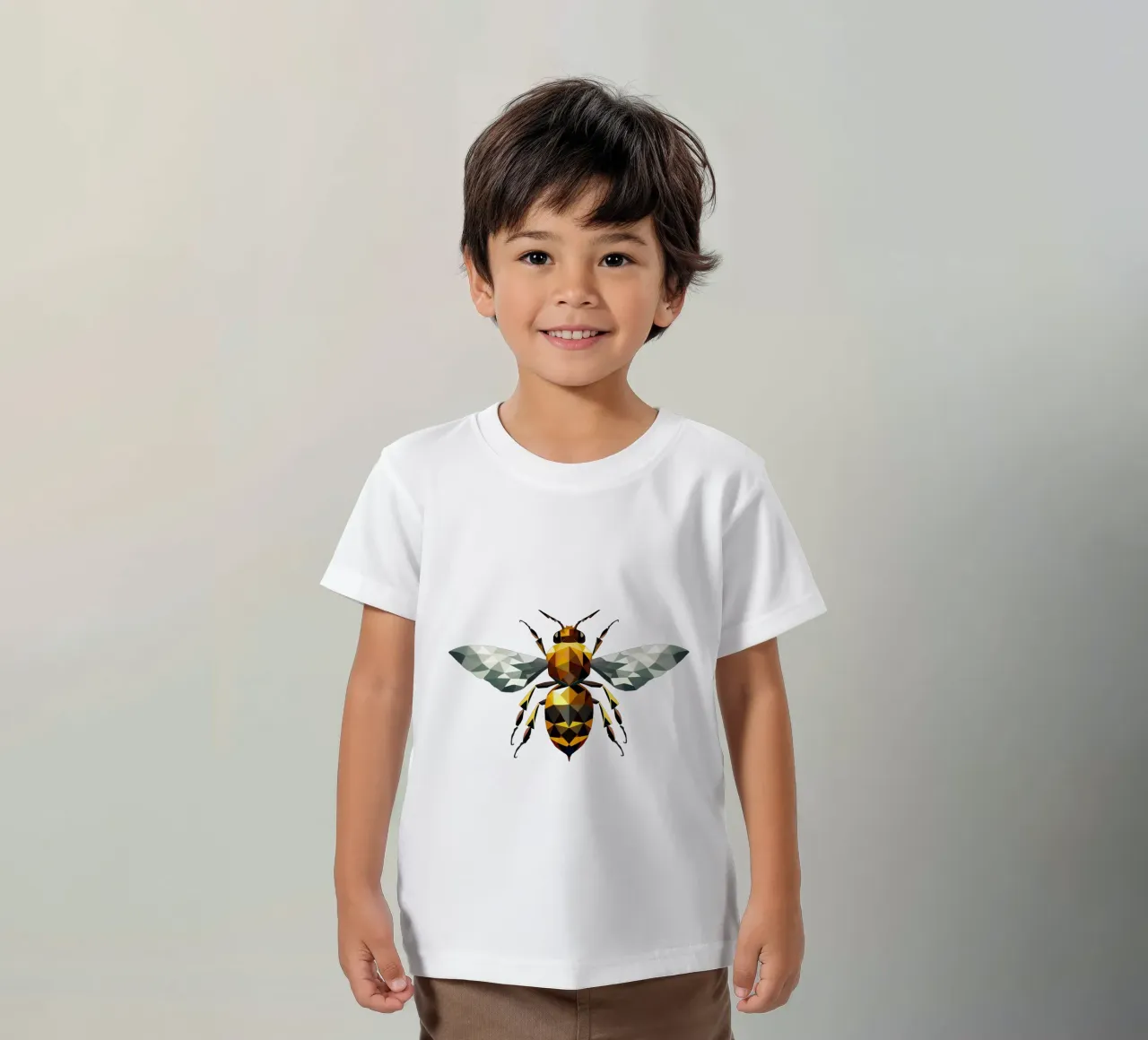 Polygonal bee - a symbol of diligence and elegance kids t-shirt by namosh