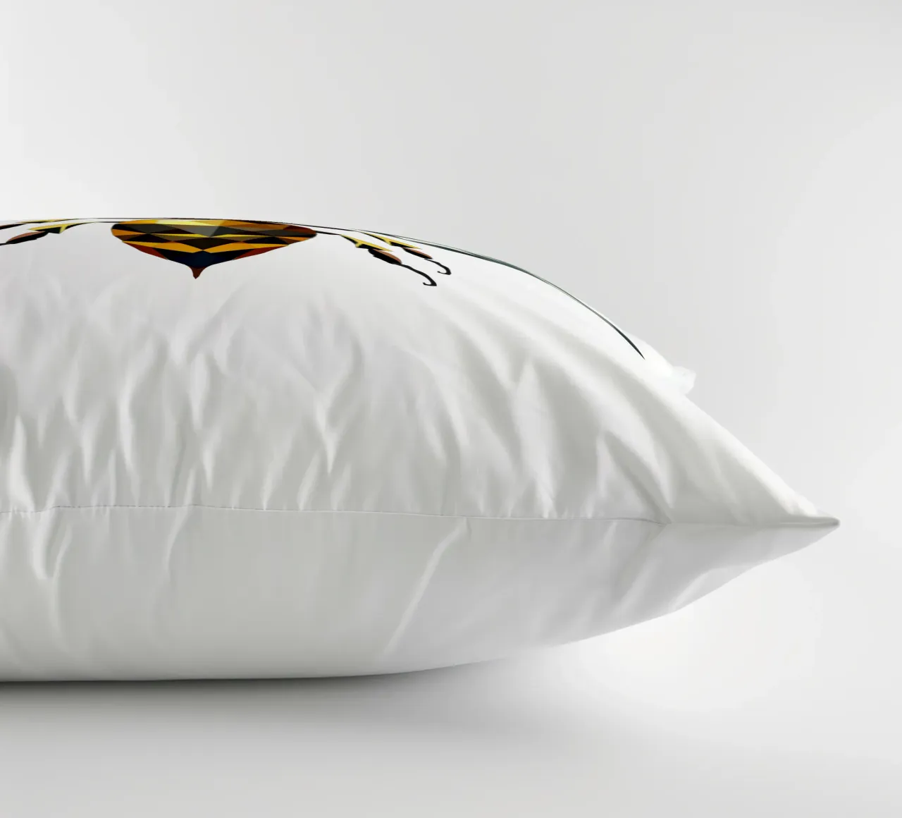 Polygonal bee - a symbol of diligence and elegance decorative cushion by namosh