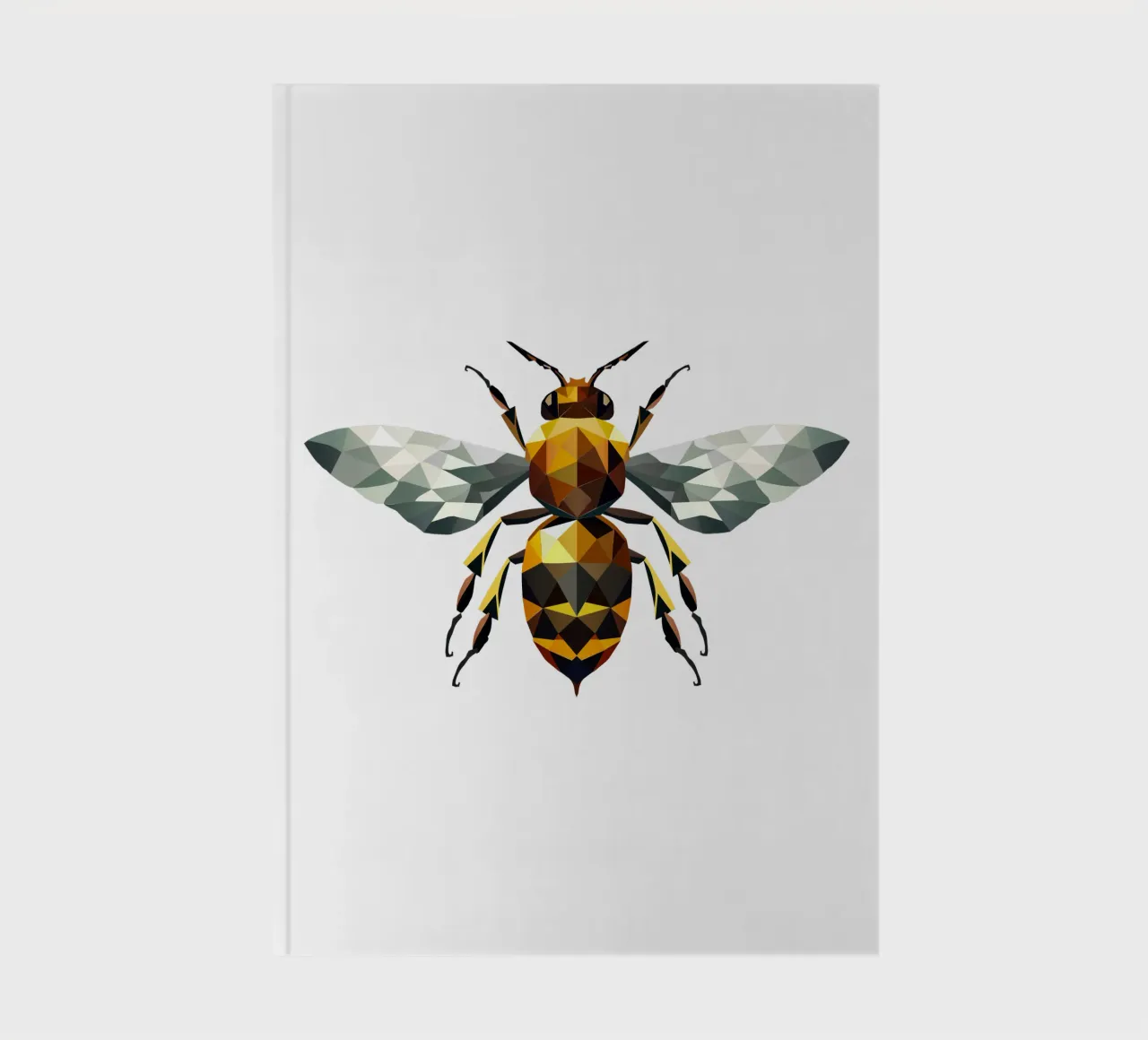 Polygonal bee - a symbol of diligence and elegance notebook by namosh