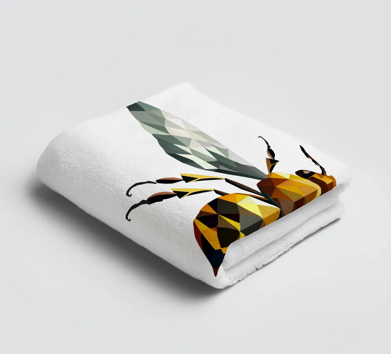 Polygonal bee - a symbol of diligence and elegance towel by namosh