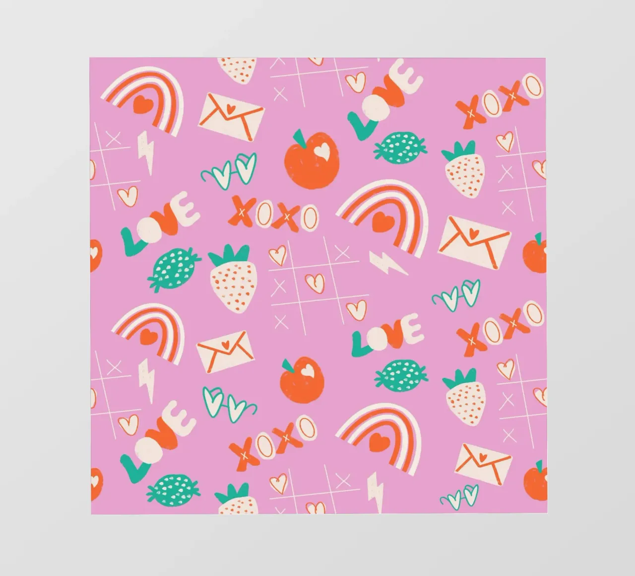 Retro Valentine Whimsy Pink pellicola backlit da susanacosta