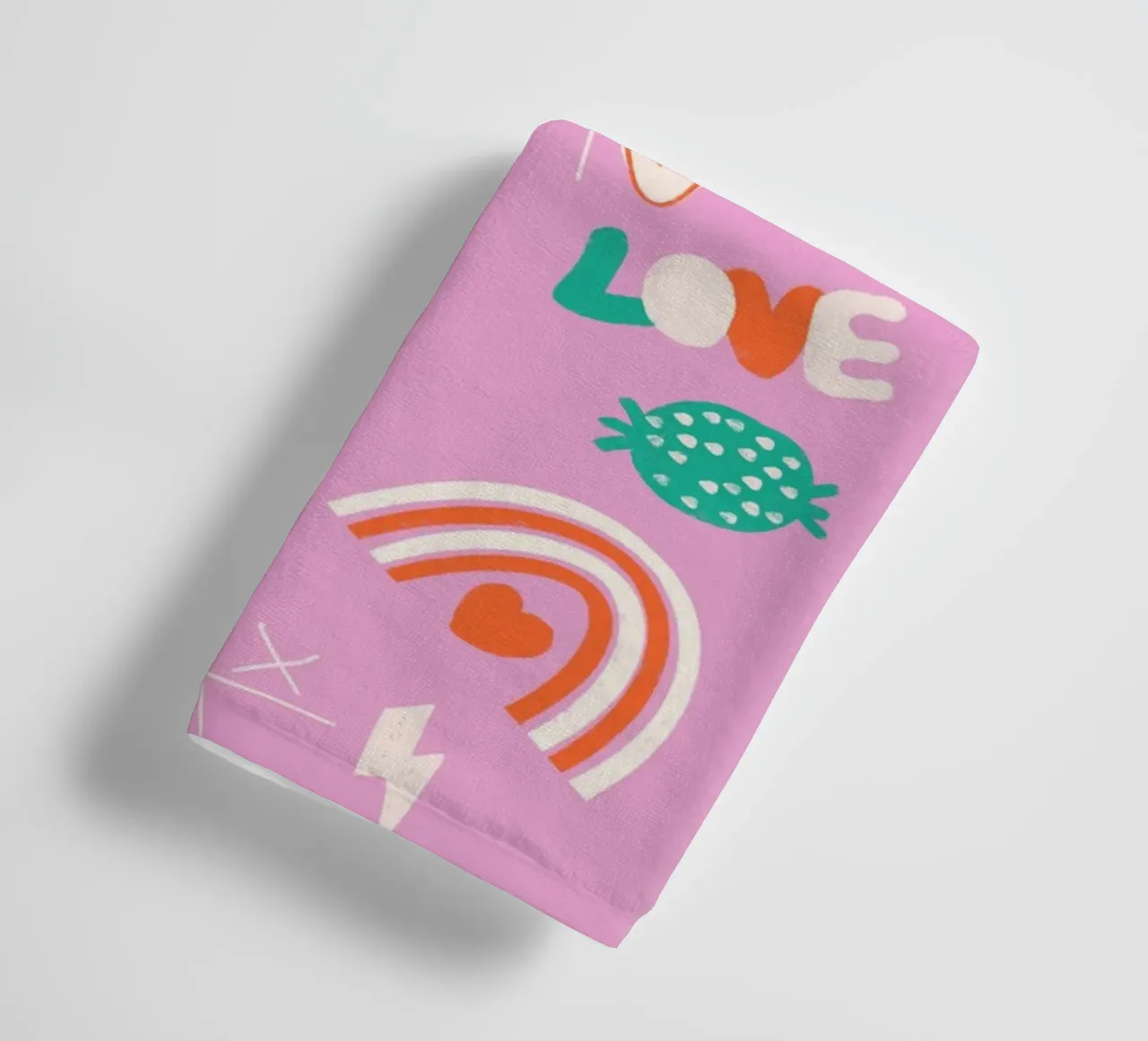 Retro Valentine Whimsy Pink asciugamano da bagno da susanacosta