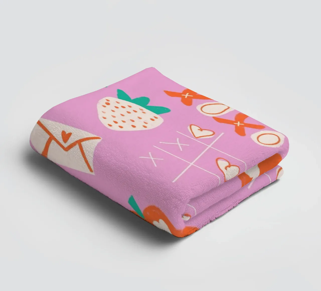 Retro Valentine Whimsy Pink asciugamano da bagno da susanacosta