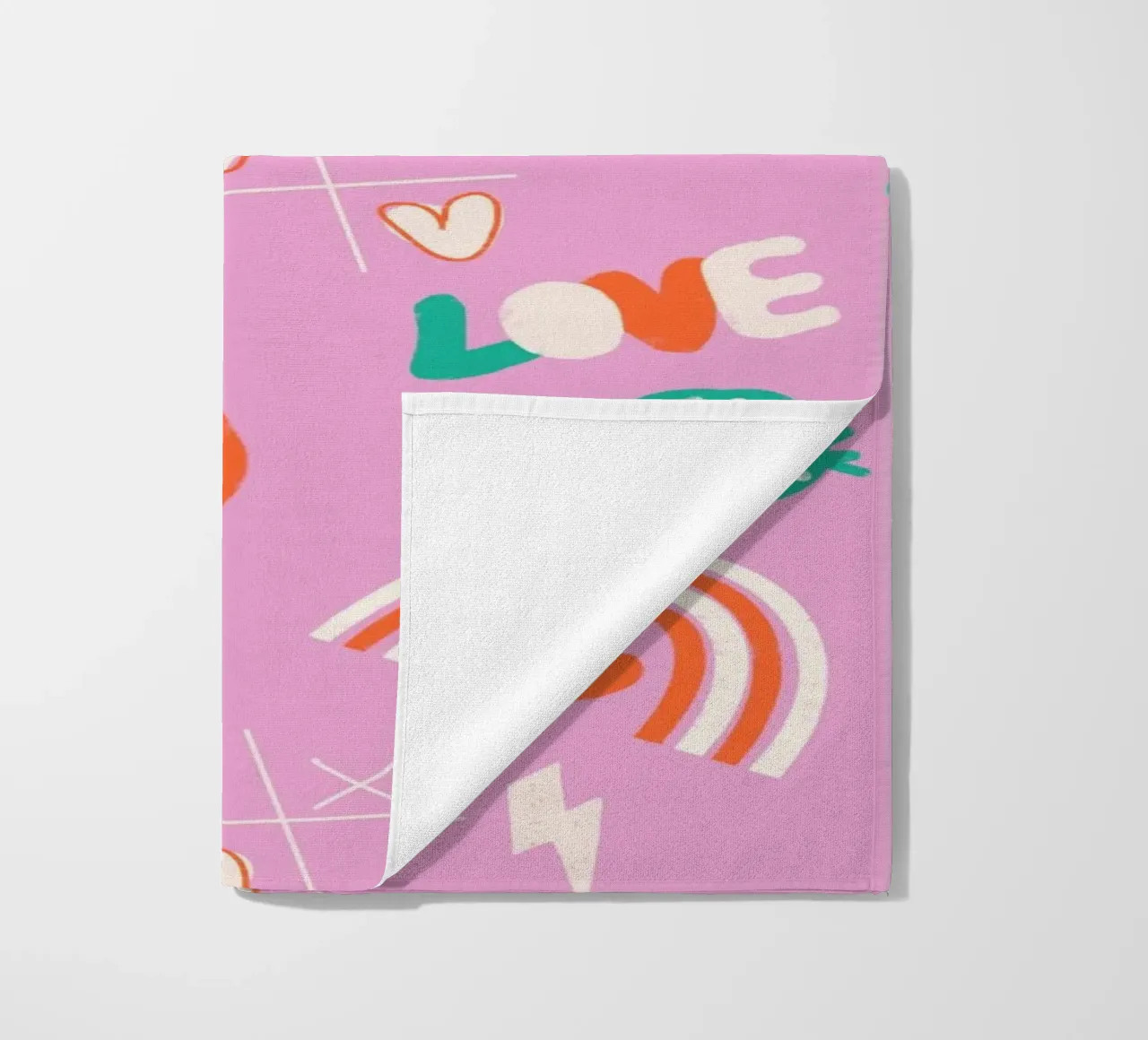 Retro Valentine Whimsy Pink telo mare da susanacosta