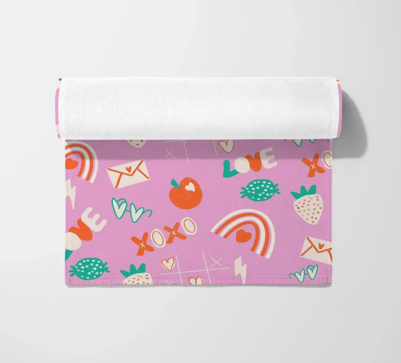 Retro Valentine Whimsy Pink telo mare da susanacosta
