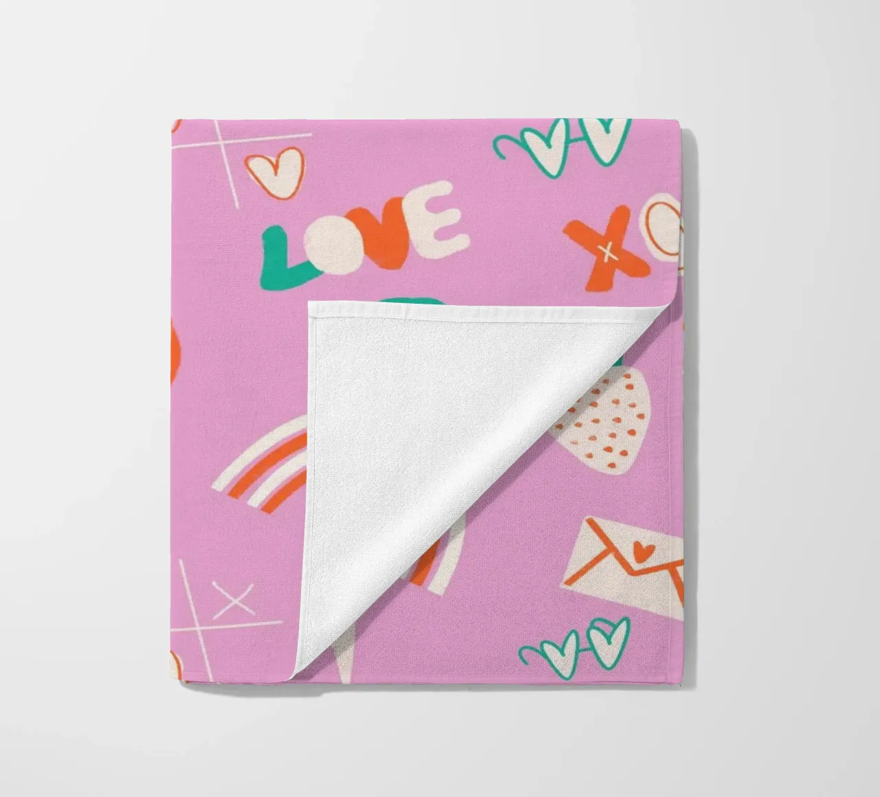 Retro Valentine Whimsy Pink telo mare da susanacosta