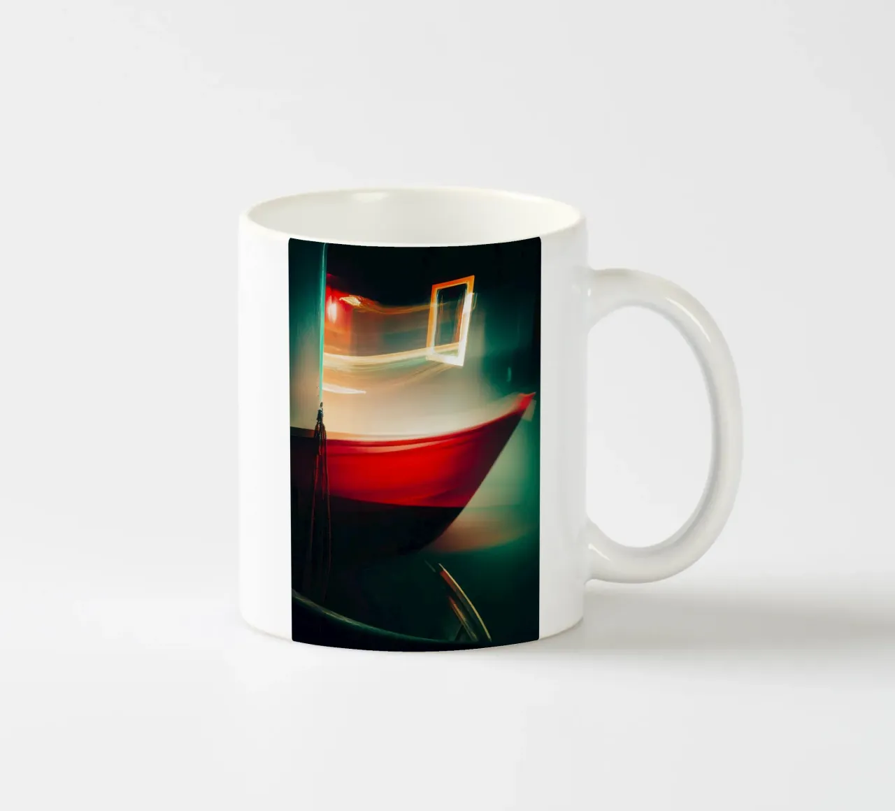 Lampi di luce su una barca fantasma tazza in ceramica da Le Flou
