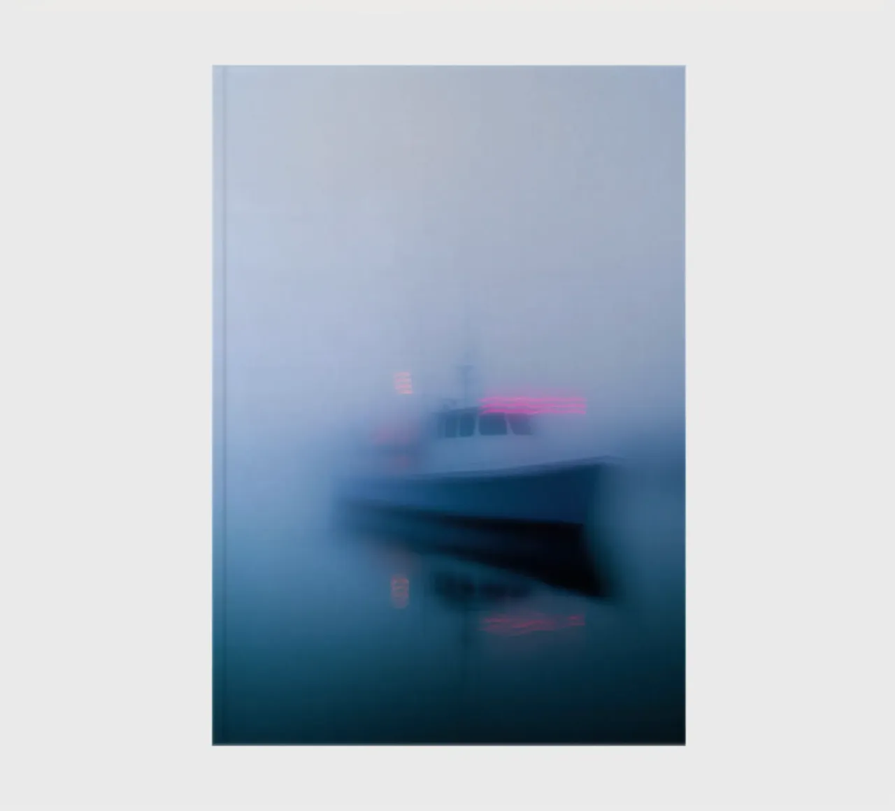 Mystical mist and a lonely boat notebook by Le Flou