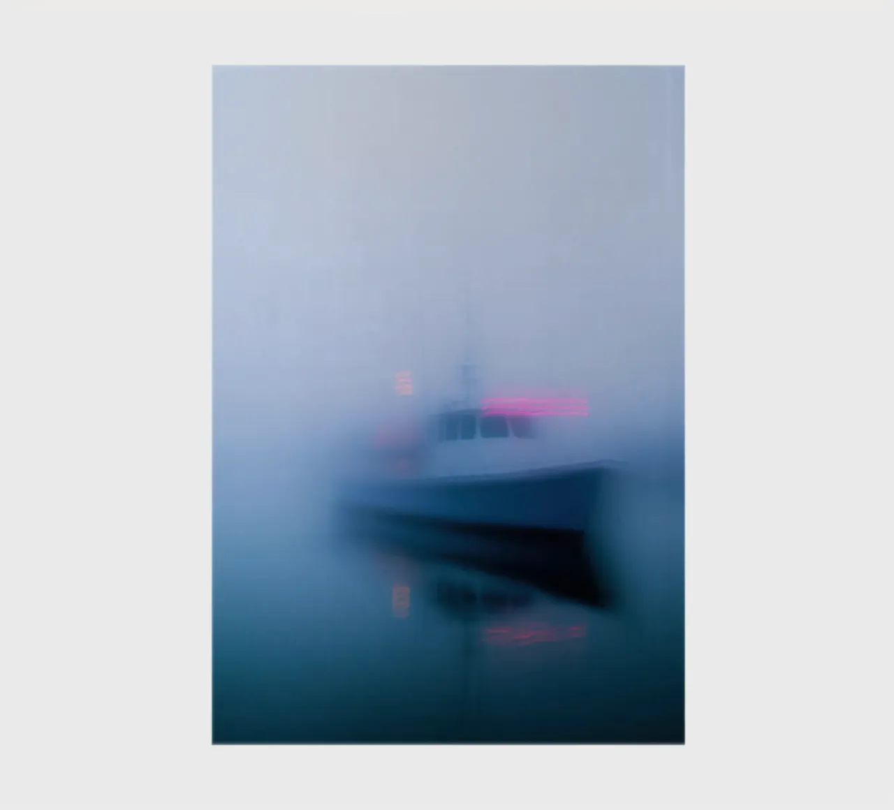 Mystical mist and a lonely boat notebook by Le Flou
