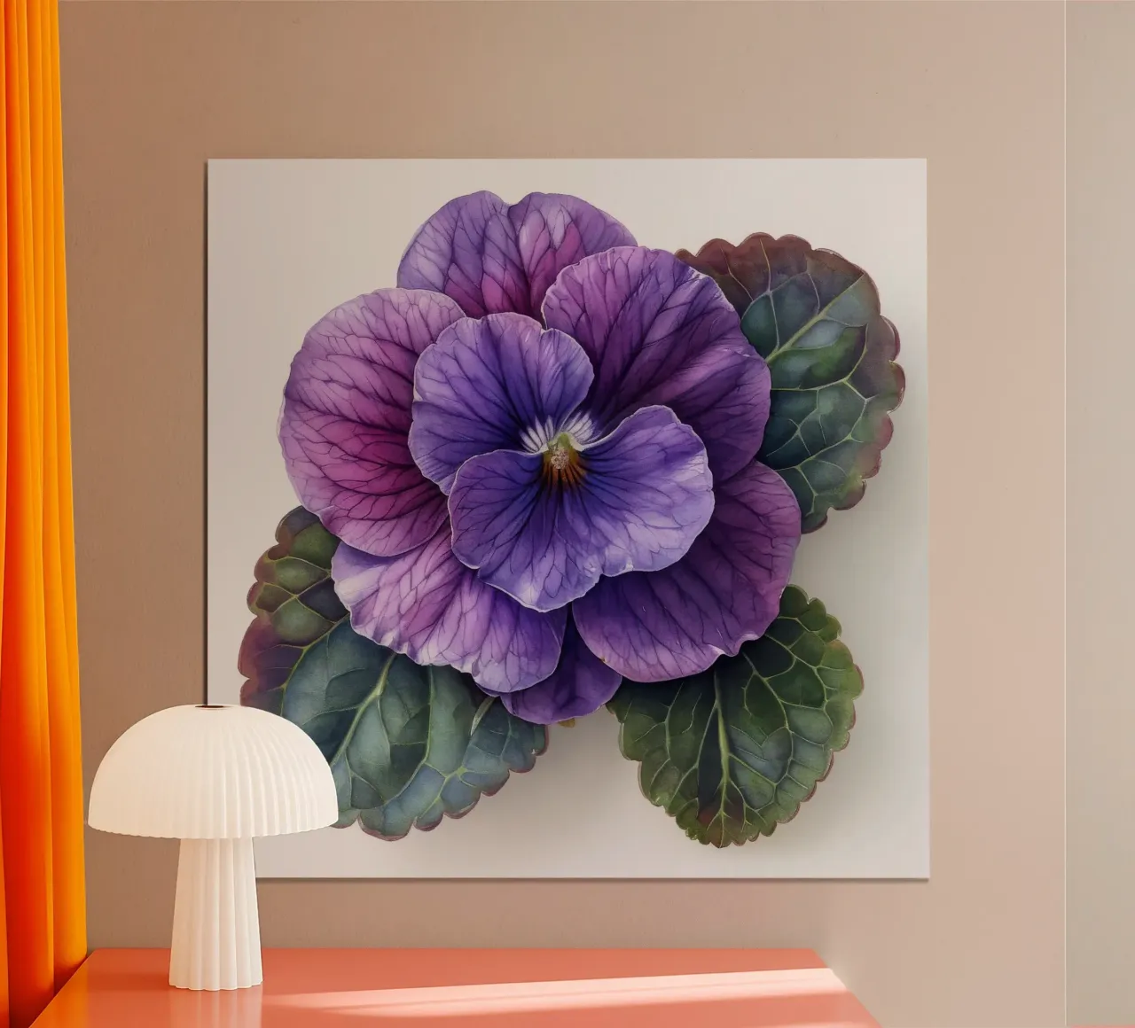 Fiore di violetta africana 2 poster con telaio in legno da Bold Blooms