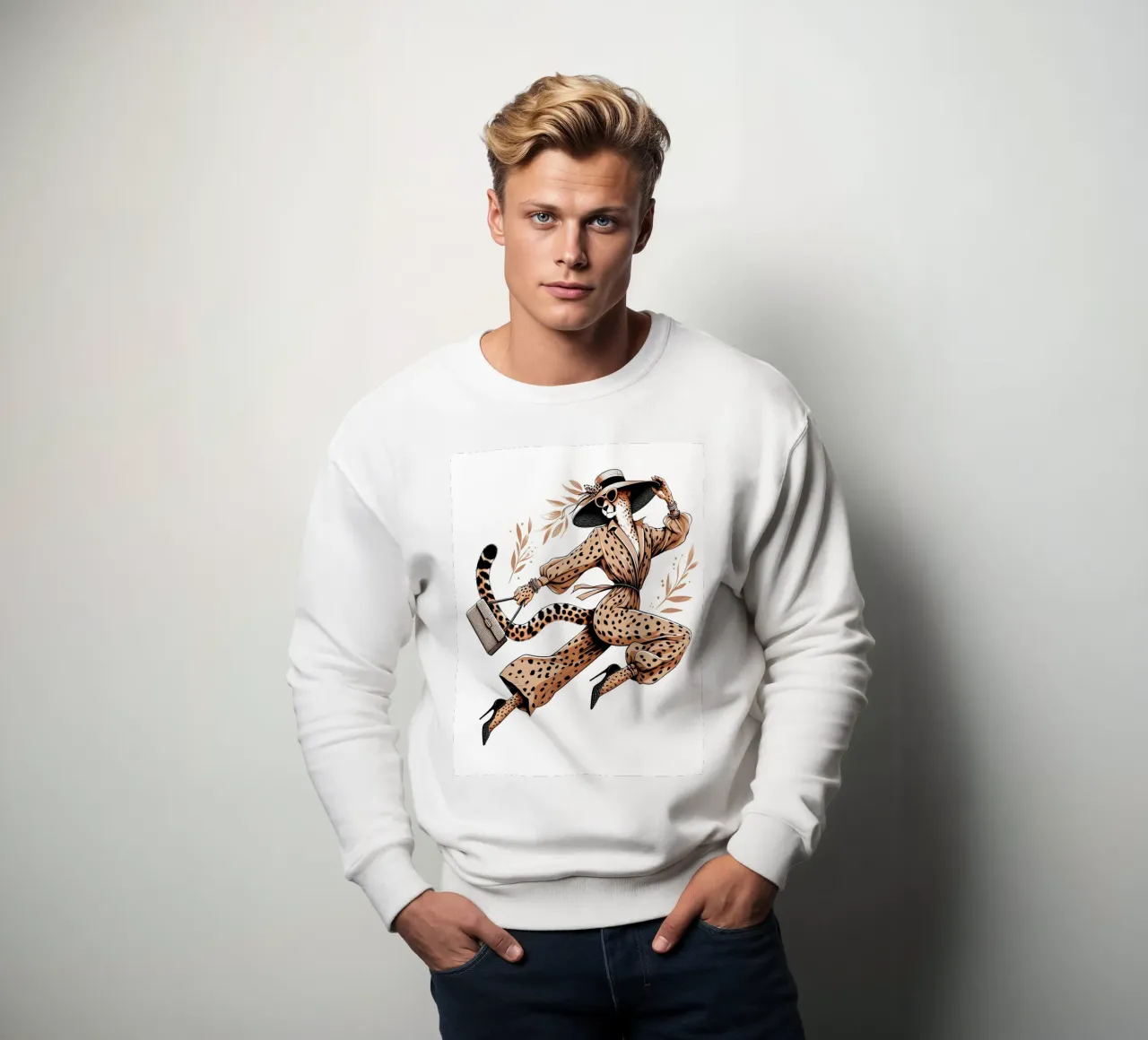 GHEPARDO CON I TACCHI ALTI felpa da ARTOMATIC