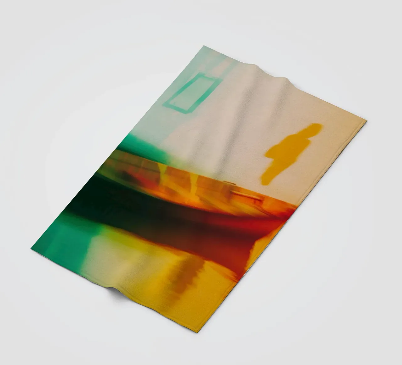 Schaduwen en reflecties van een neonboot fleecedeken van Le Flou