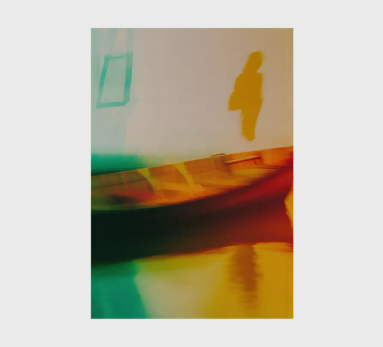Shadows and reflections of a neon boat notebook by Le Flou