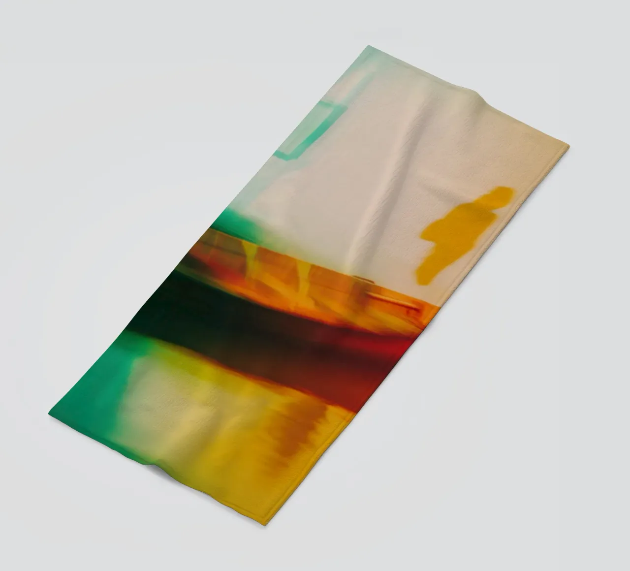 Schaduwen en reflecties van een neonboot strandhanddoek van Le Flou