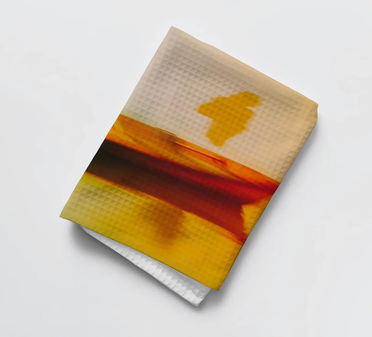 Schaduwen en reflecties van een neonboot theedoek van Le Flou