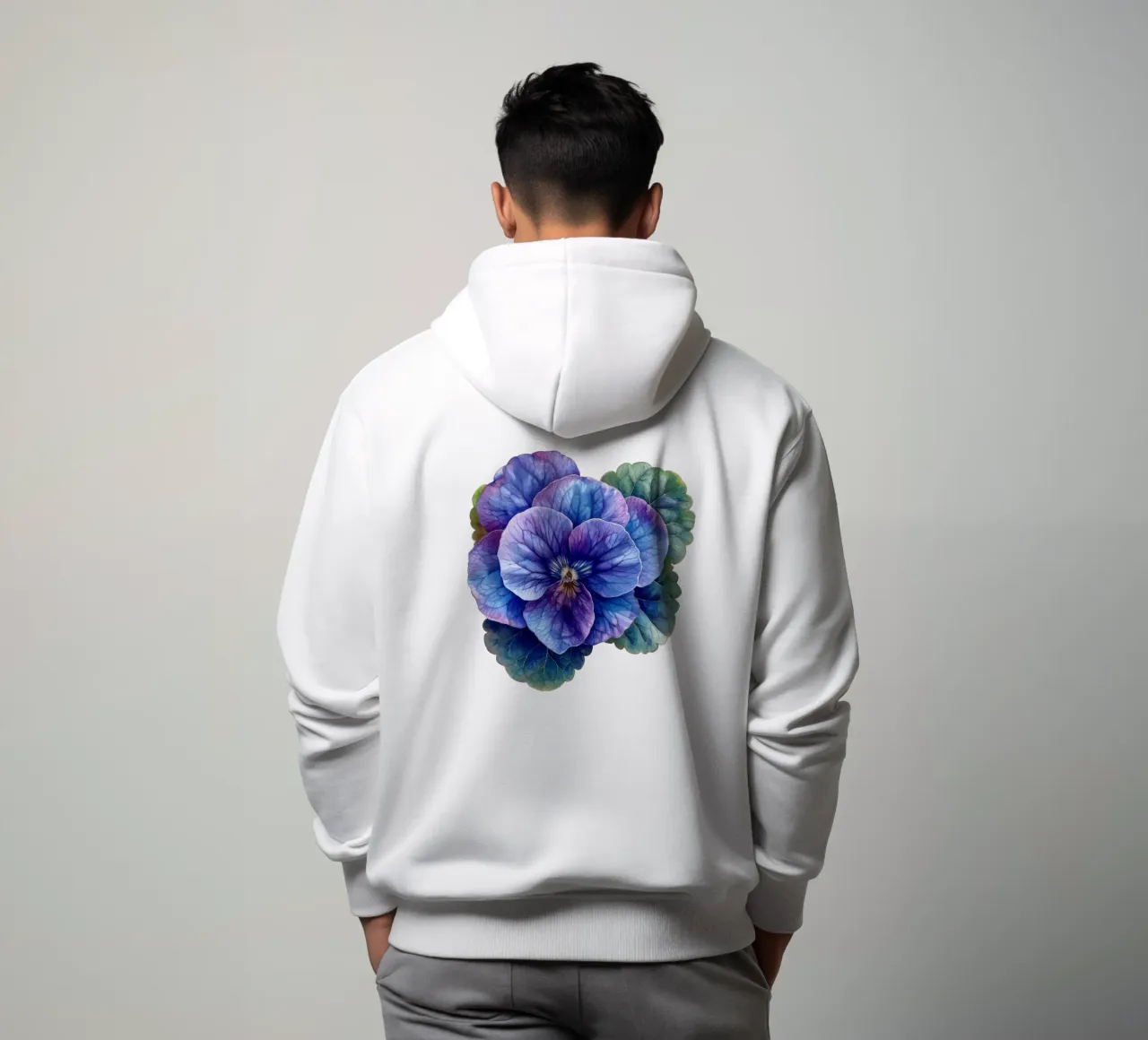 Fiore di violetta africana 4 felpa con cappuccio da Bold Blooms