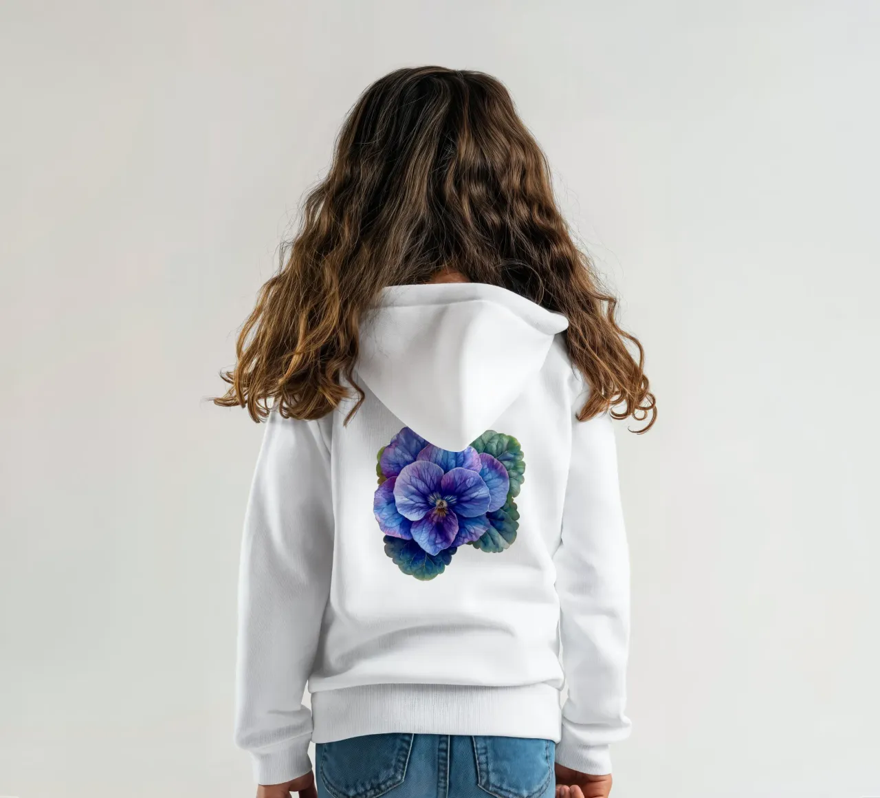 Fiore di violetta africana 4 felpa bambino con cappuccio da Bold Blooms