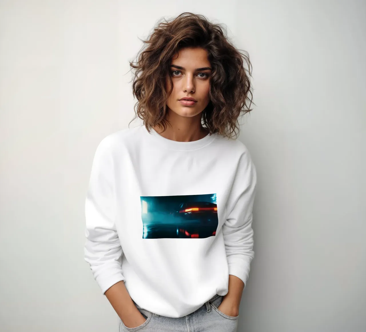 Nächtlicher Ausbruch eines Retroautos Sweatshirt von Le Flou