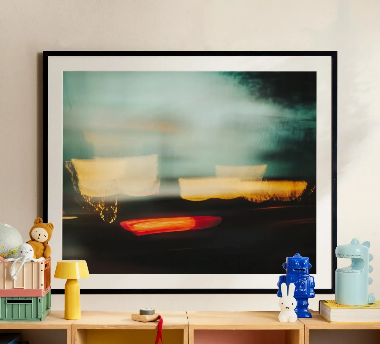 Le luci fugaci di una strada trafficata poster da Le Flou