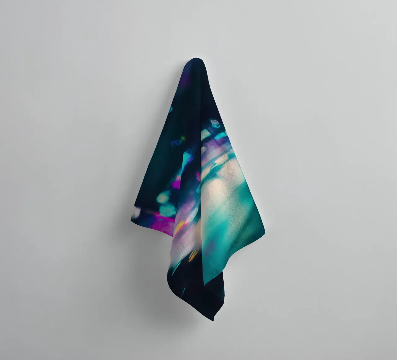 Electric night in a retro alley towel by Le Flou