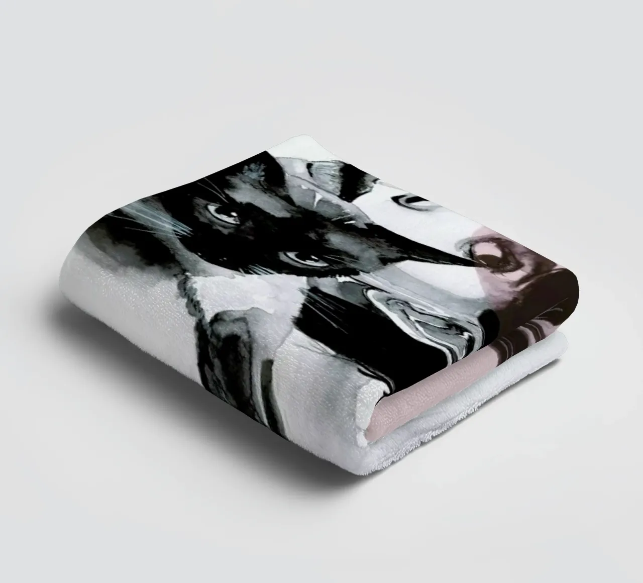Cat Lady towel by Mathilde Olsen